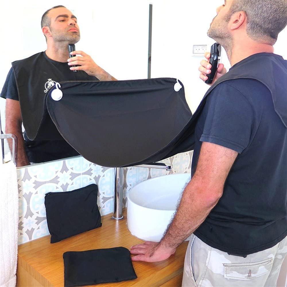 Bavoir à Barbe - GroomingWallCape™ - Noir