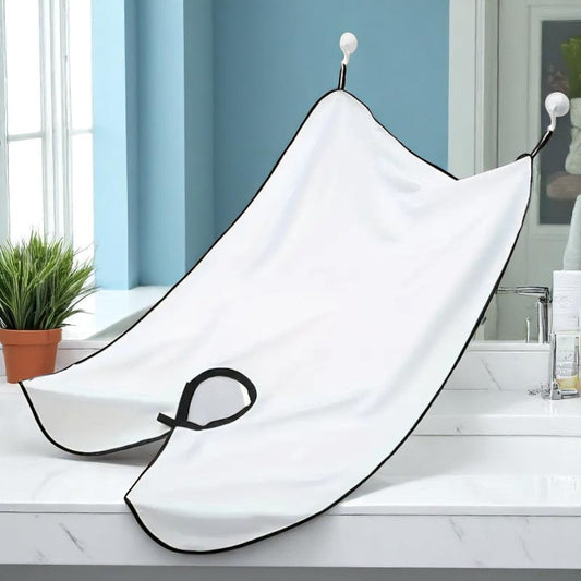 Bavoir à Barbe - GroomingWallCape™ - Blanc